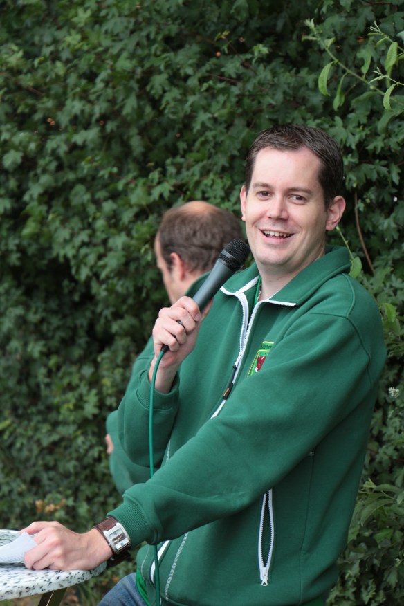 Machte als Moderator eine gute Figur. Unser zweiter Vorsitzender Christian Jasper.