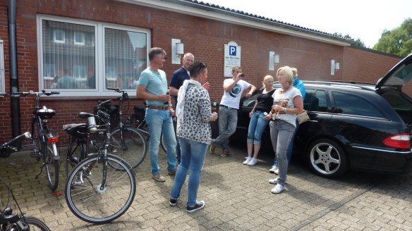 Satteltrunk am Start