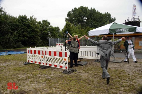 Pure Freude nach dem letzten Schuss. Yvonne und Michael.
